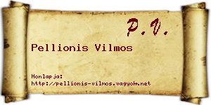 Pellionis Vilmos névjegykártya